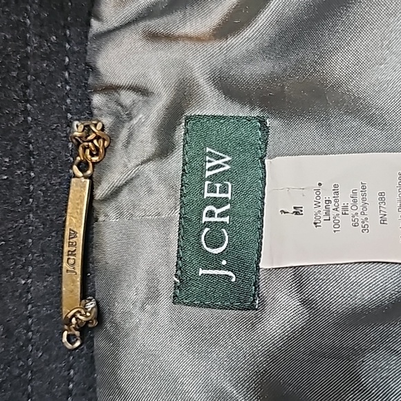 J.CREW Ladies Wool Coat Sz M Excellent condition Black - Picture 9 of 16